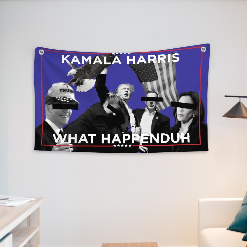 Kamala What Happeneduh Wall Flag